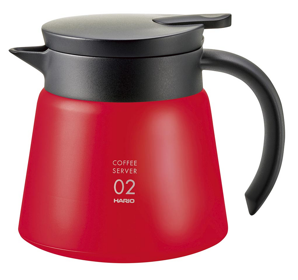 HARIO V60 Isolierte Edelstahlkanne 600 - Rot - Coffee Coaching Club