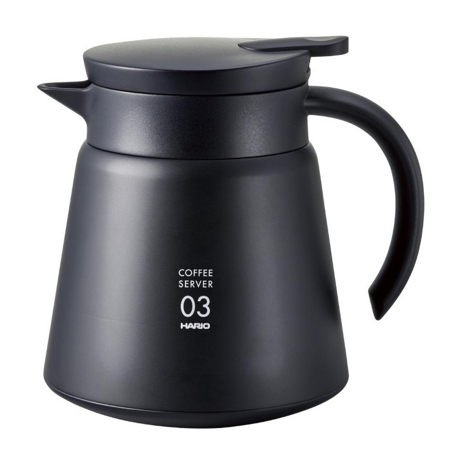 HARIO V60 Isolierte Edelstahlkanne 800 - Schwarz - Coffee Coaching Club