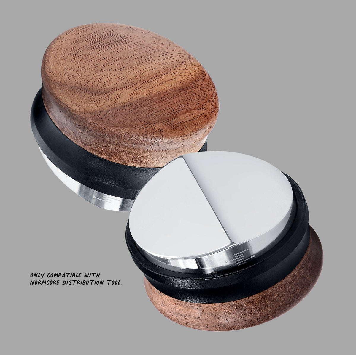 Normcore Holzgriff Walnuss für Leveler und Distributor 58,5 mm – Coffee Coaching Club 1