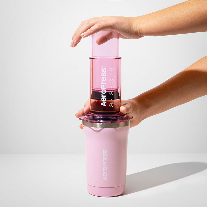 AeroPress Go Plus Travel System – Pink