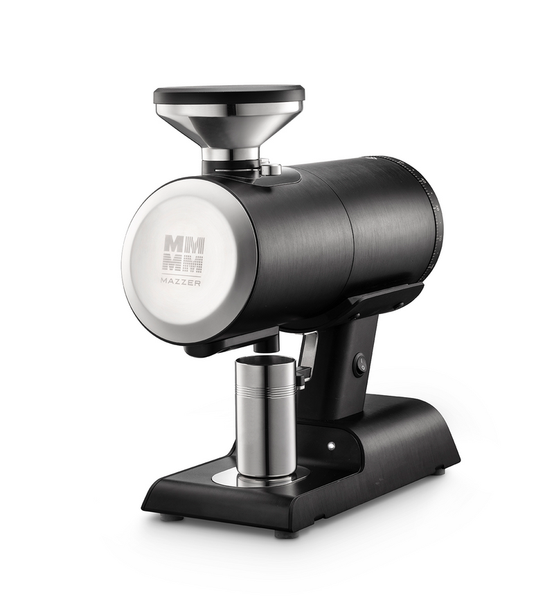 Mazzer Philos black – three-quarter view - Coffee Coaching Club