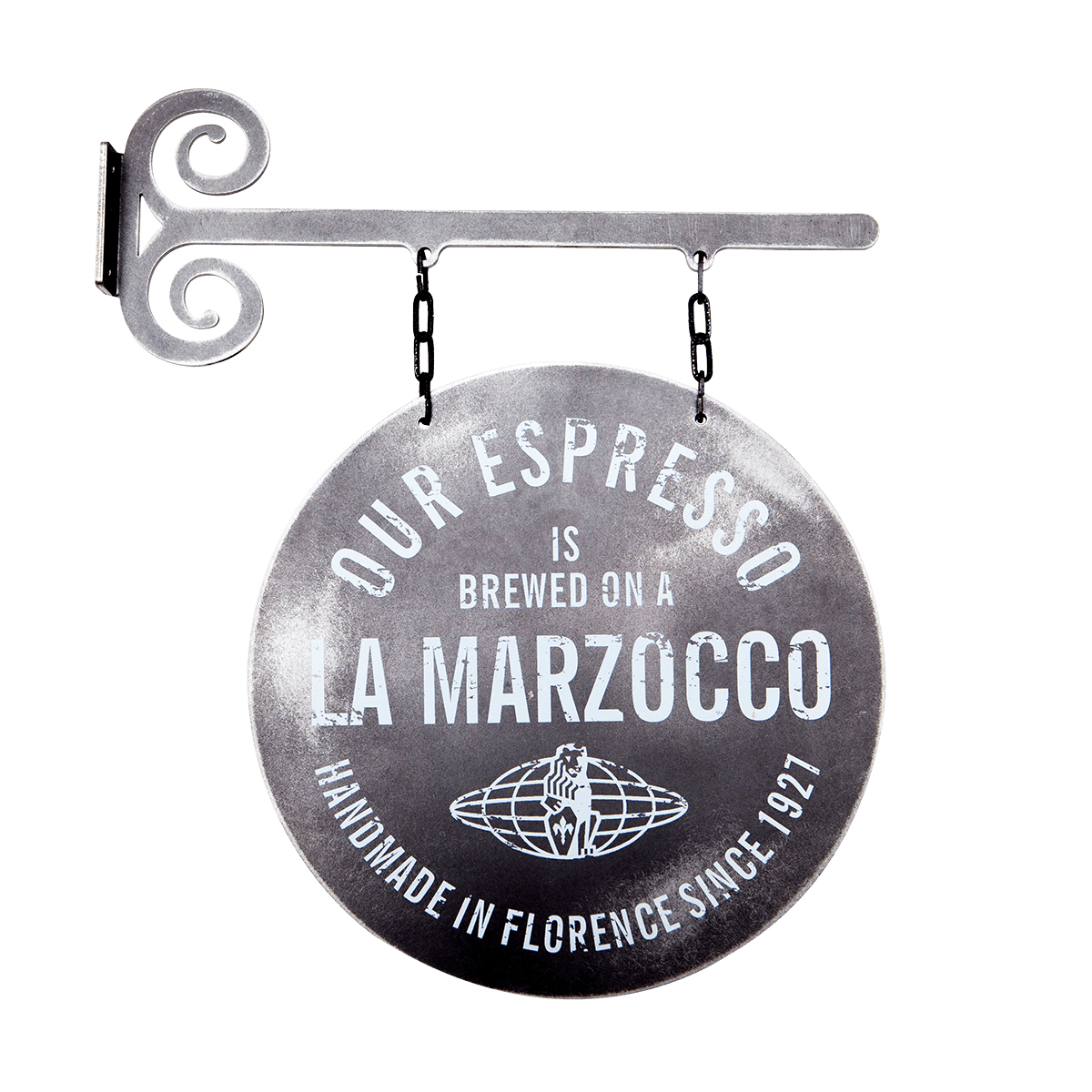 La Marzocco Metallschild Café-Stil in Eisen-Optik – Coffee Coaching Club 1