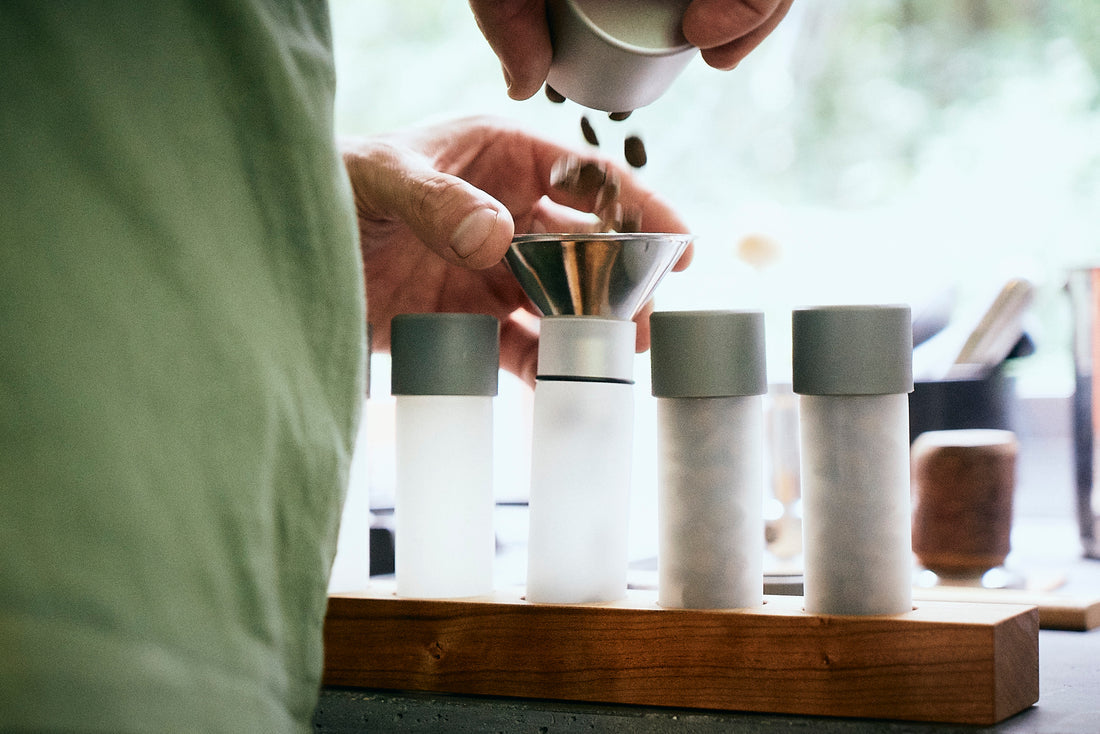Weber Bean Cellar – 12 polymer tubes + wood | Coffee Coaching Club