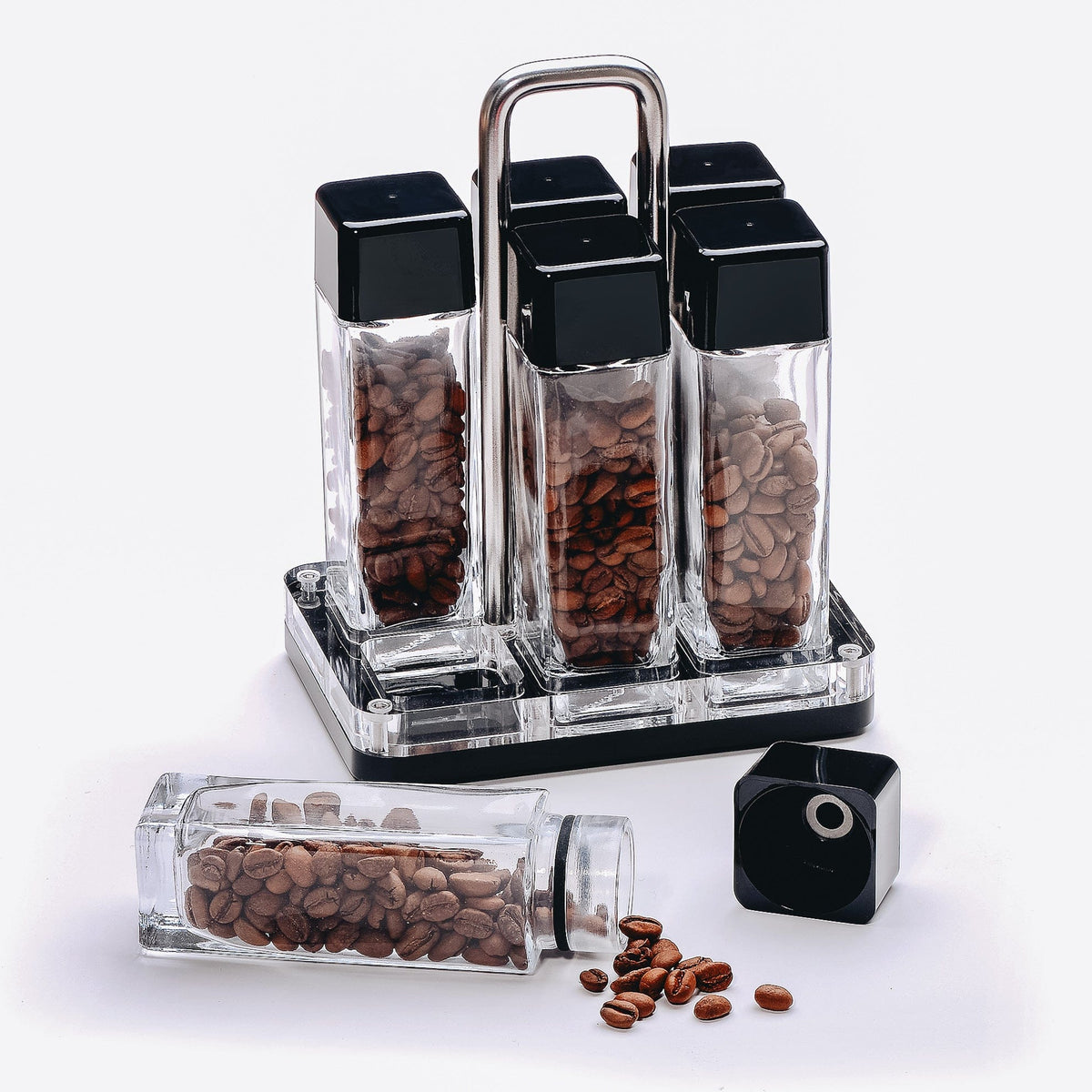 Normcore Bohnen-Tuben Glas 6er Deckel mit CO2-Ventil – Coffee Coaching Club 2