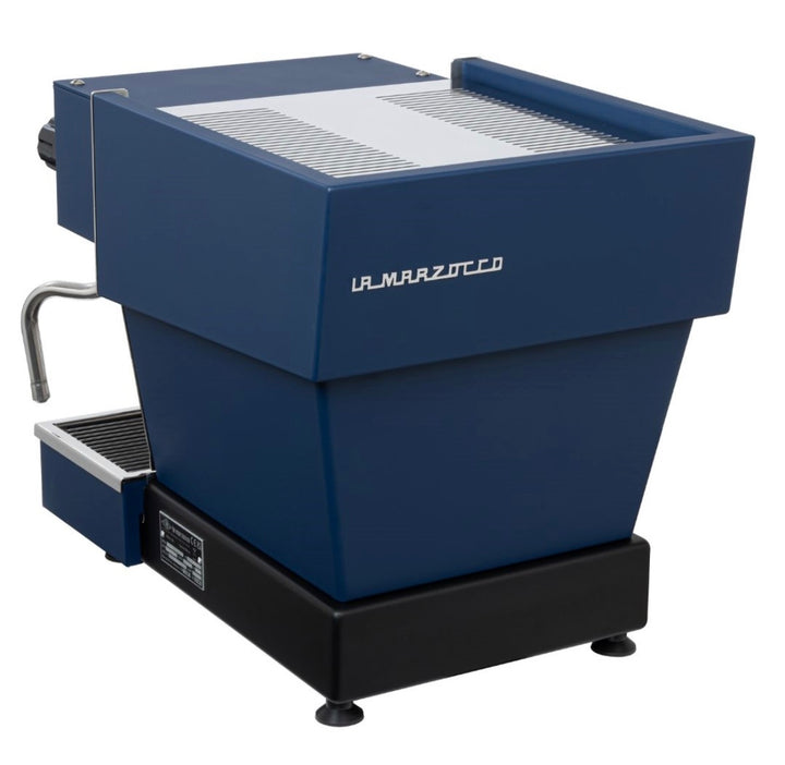 La Marzocco Linea Micra in Blau – Rückansicht – Coffee Coaching Club