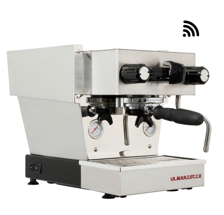 La Marzocco Linea Micra in Weiss – Frontansicht halbseitlich – Coffee Coaching Club