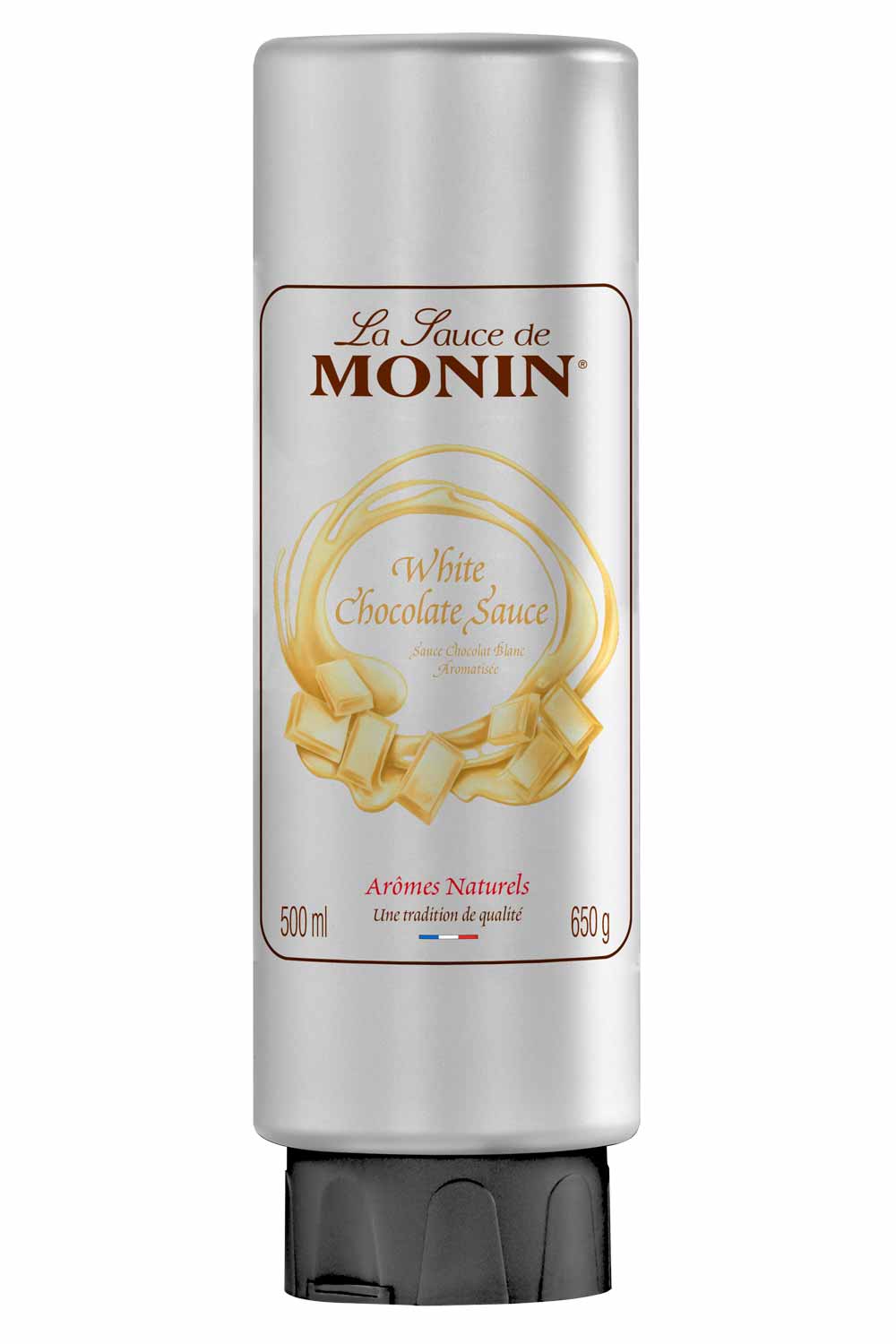MONIN Sauce Schokolade weiss 500 ml – offizielles Produktbild von monin.ch