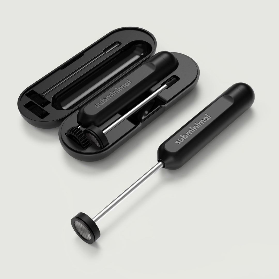 Subminimal NanoFoamer GO Milchaufschäumer in Schwarz (Black) mit farblich passendem Etui