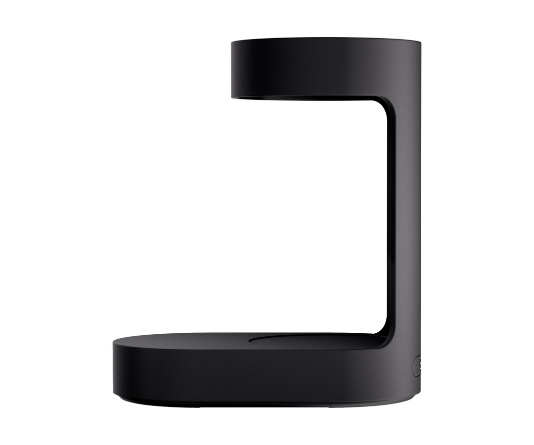 Varia ORBI PRO Dock, dock con báscula en negro (Black), vista lateral con la base