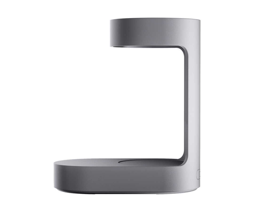 Varia ORBI PRO Dock, dock con báscula en plata (Silver), vista lateral con la base