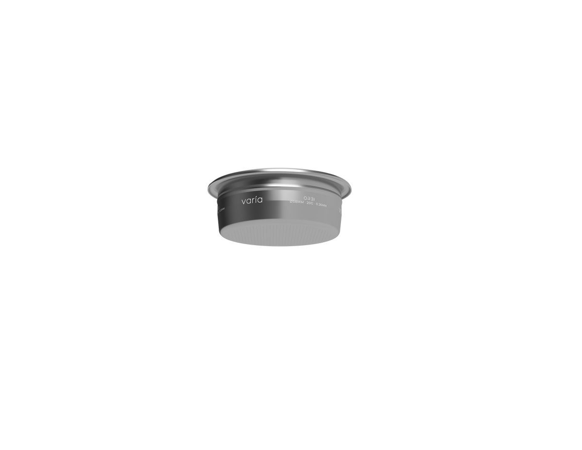 Varia ORBI Espresso Basket, vista lateral con la perforación en el fondo