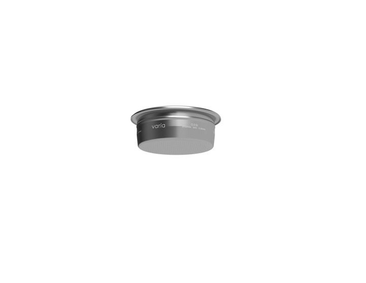 Varia ORBI Espresso Basket, vista lateral con la perforación en el fondo