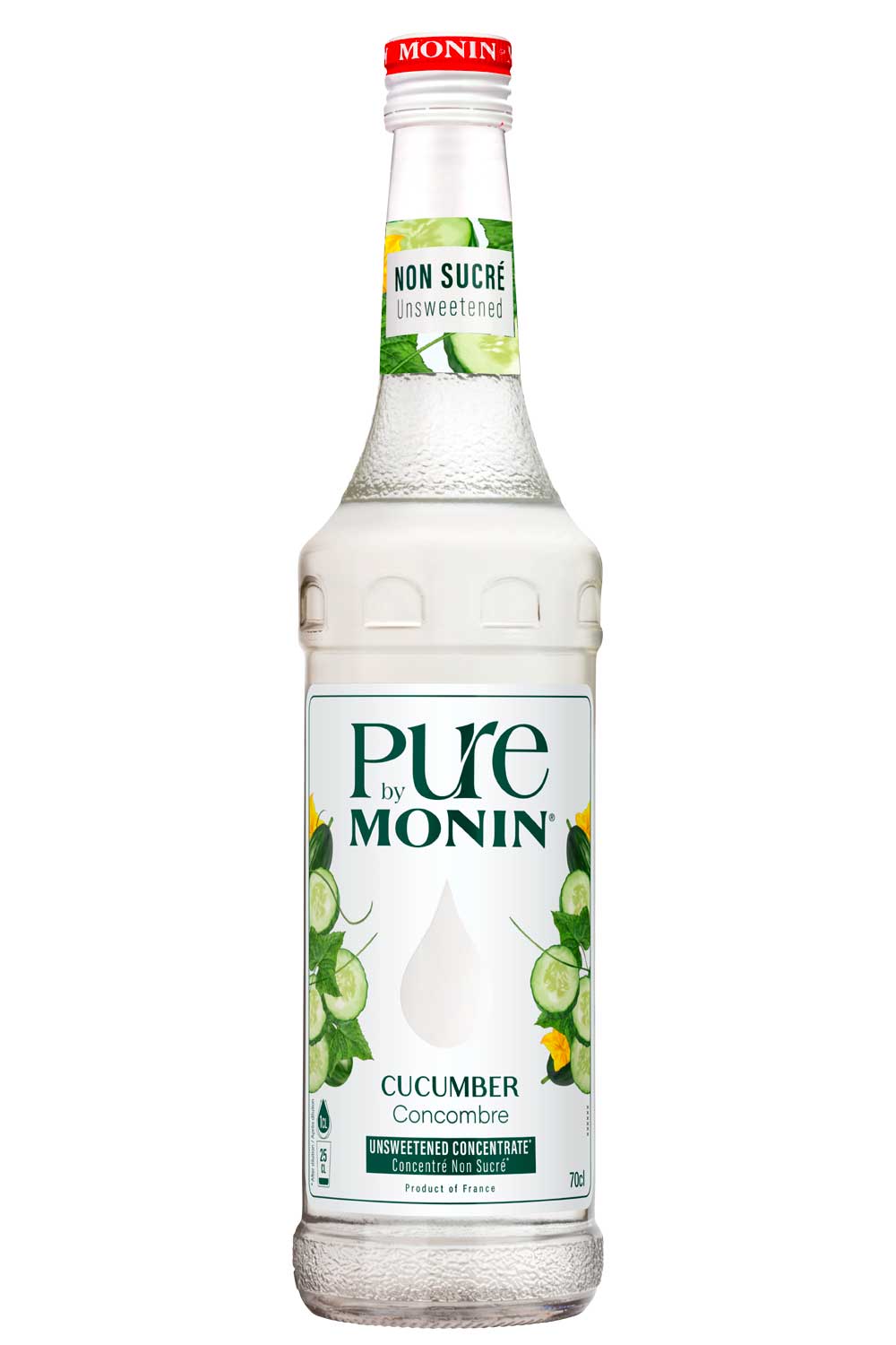 PURE by MONIN Cucumber – Concentré de concombre sans sucre pour eau &amp; boissons - Coffee Coaching Club