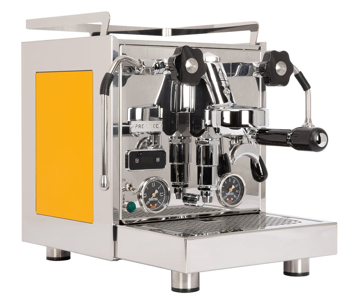 Profitec PRO 600 mit gelben magnetischen Seitenelementen