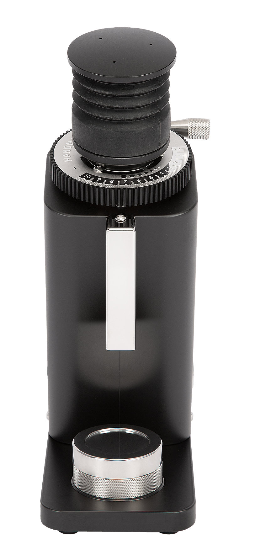 Profitec TWIST SD54 Single Dose Espressomühle in Schwarz, Frontansicht