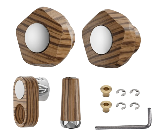 Lelit Holzgriff Set Iconic für MaraX3 in Zebranoholz