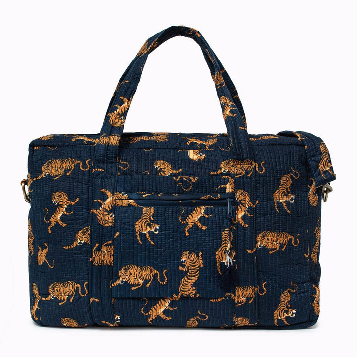 Kikooni Reisetasche Roy Darkblue Ansicht mit Aussentasche – Coffee Coaching Club 5