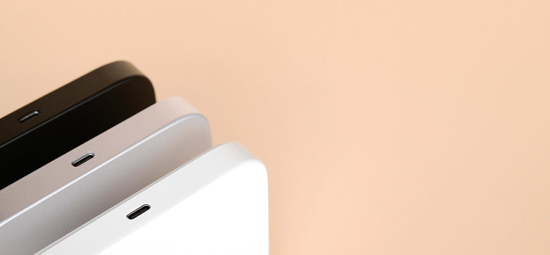Acaia Lunar USB-C-Ladeanschluss an drei gestapelten Waagen – Coffee Coaching Club 18