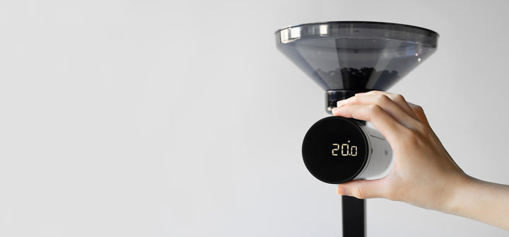 Acaia Orion Mini Drehrad mit Zielgewicht 20.0 im Display – Coffee Coaching Club 13