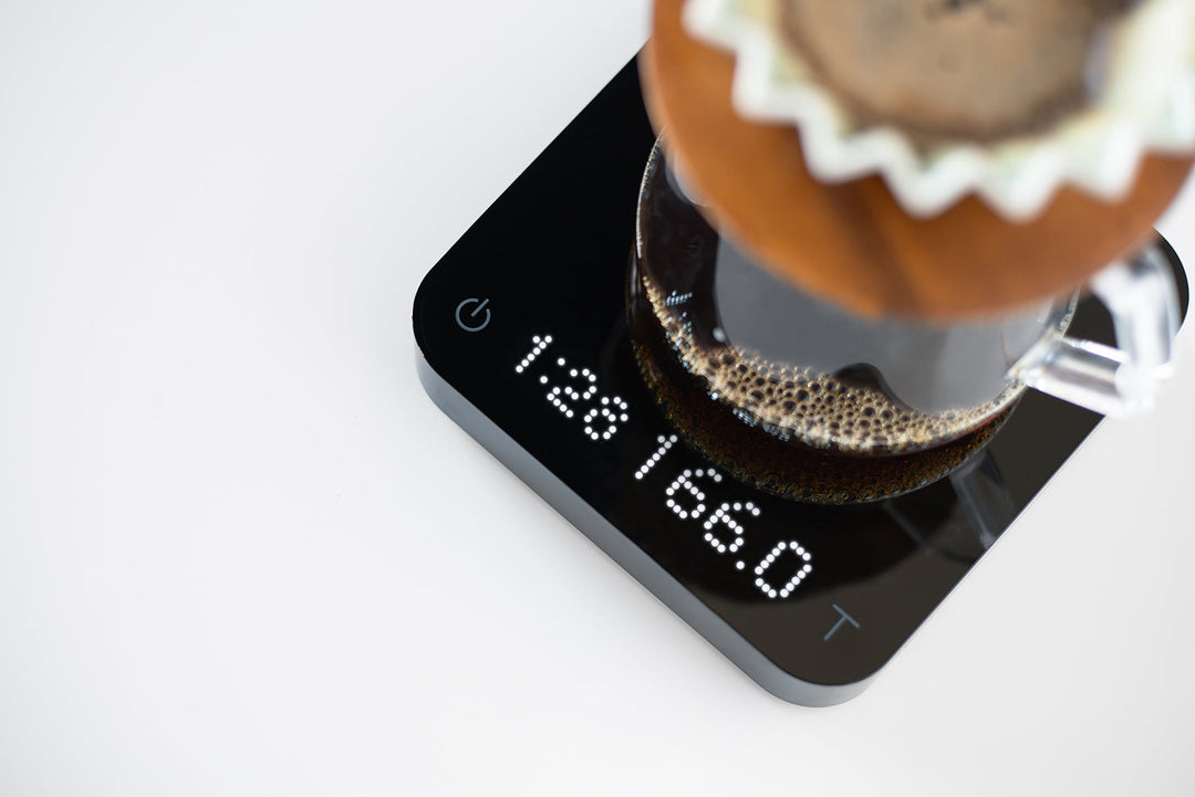 Acaia Pearl S Display mit Zeit und Gewicht beim Filterbezug – Coffee Coaching Club 12