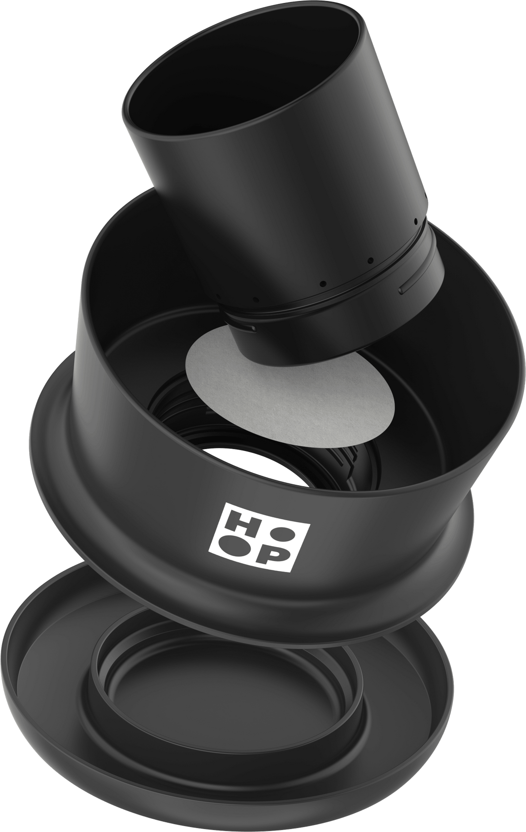 Ceado Hoop Coffee Brewer Black, parts: Flow Tower, paper filter, Outer Loop, collection tray – Coffee Coaching Club 11