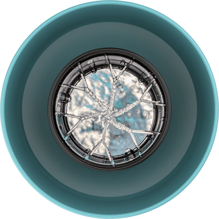 Ceado Hoop Coffee Brewer Turquoise, view from above into the Outer Loop and Flow Tower – Coffee Coaching Club 12