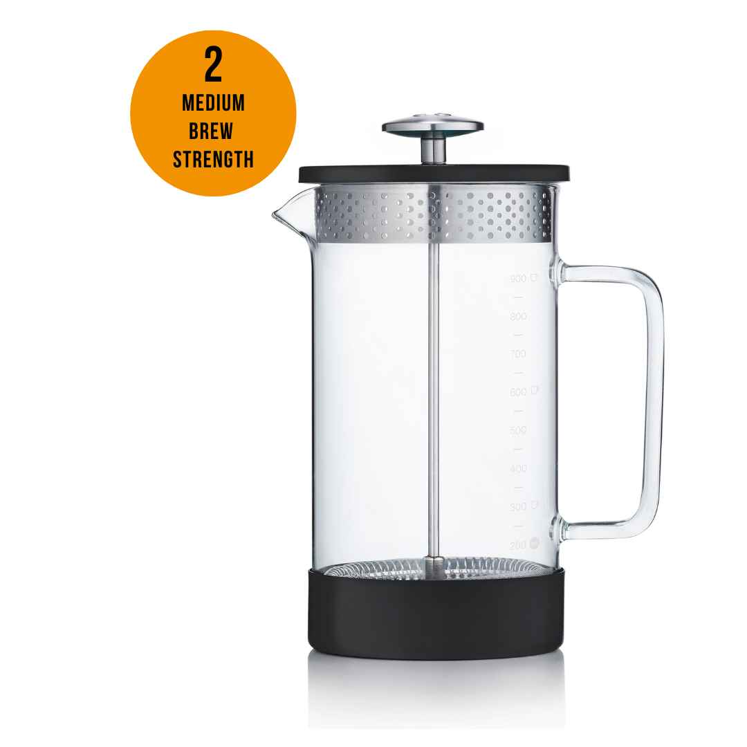 Plastic Free French Press - Core Coffee Press 1000 ml - Schwarz - Coffee Coaching Club