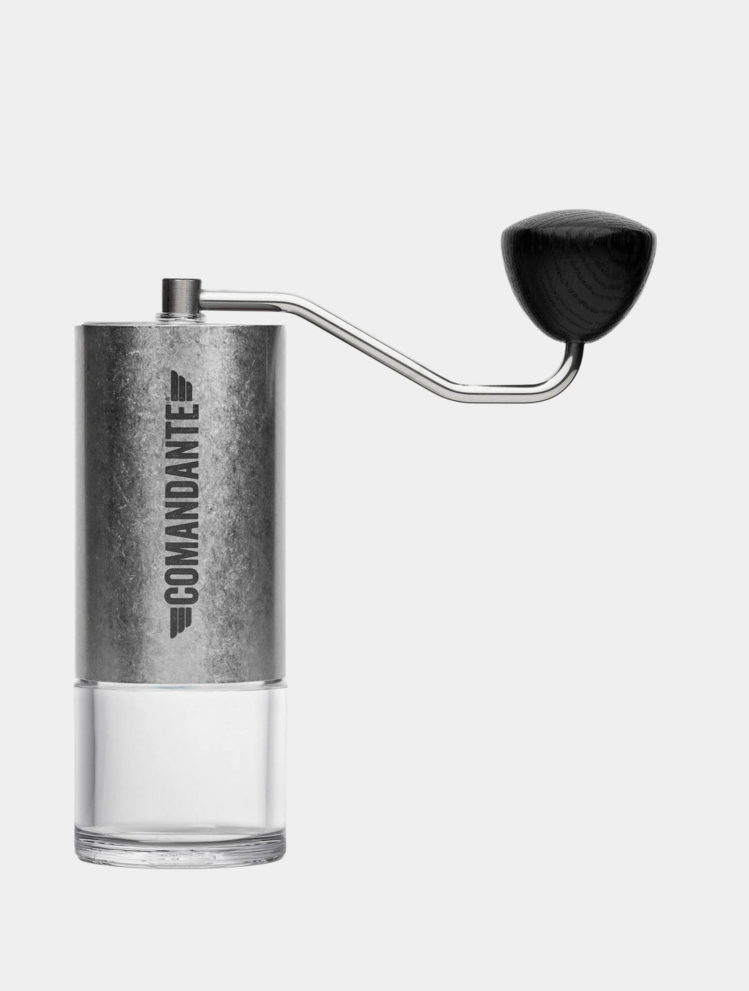 Comandante C40 MK4 Lab Series Nitro Blade Gehäuse aus Stone-Washed-Edelstahl mit Comandante-Logo – Coffee Coaching Club 2