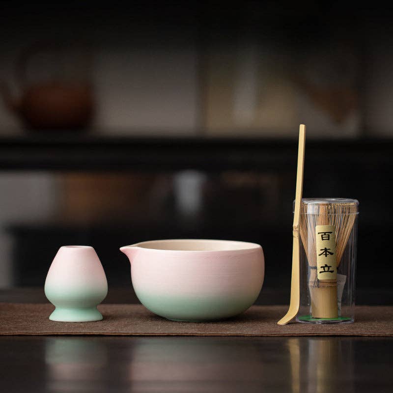 Gohobi - Gohobi Ceramic Matcha Set 043 Pink and Green - Coffee Coaching Club GmbH