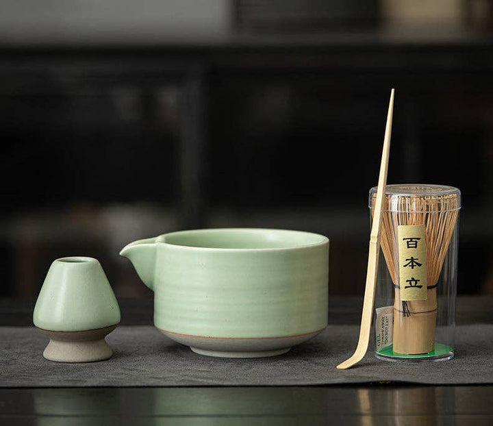 Gohobi - Gohobi Colourful Ceramic Bowl Matcha Set: Lake Blue - Coffee Coaching Club