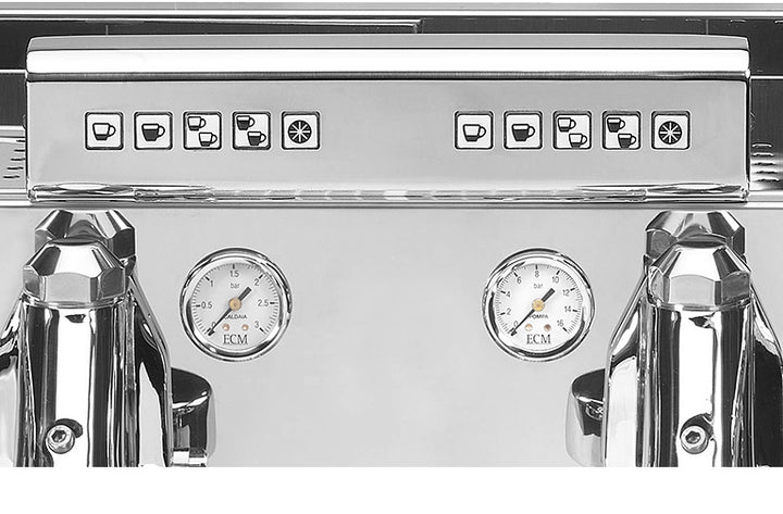 ECM Elektronika Profi Due Bedienfelder und Manometer im Detail – Coffee Coaching Club 4
