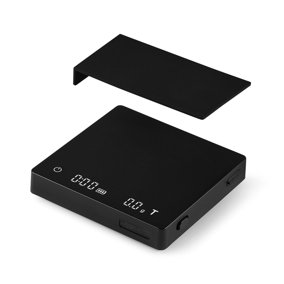 Balance à café MHW-3BOMBER Cube 2.0 en noir (Black) avec tapis en silicone retiré