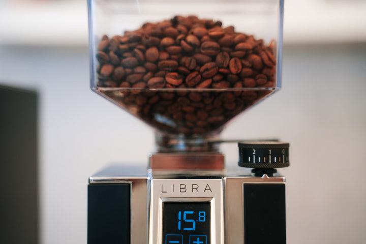Eureka Mignon Libra Bohnenbehälter und Display mit Zieldosis – Coffee Coaching Club 6
