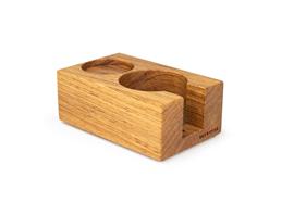 Eurista Holz-Tampingstation Duo Eiche – Tamperstation Echtholz 58 mm – Coffee Coaching Club