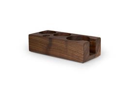 Eurista Holz-Tampingstation Quattro Nuss – Tamperstation Echtholz 58 mm – Coffee Coaching Club