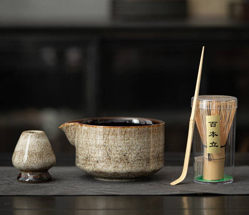 Gohobi - Gohobi Colourful Ceramic Bowl Matcha Set: Lake Blue - Coffee Coaching Club