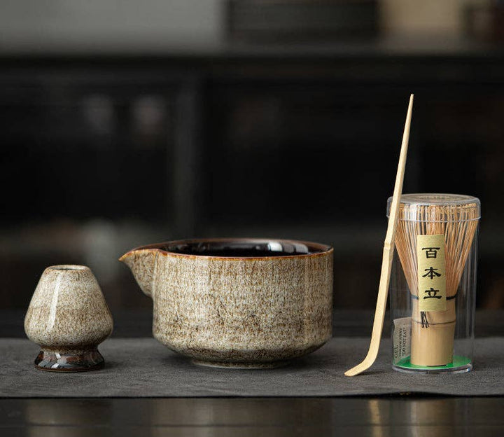 Gohobi - Gohobi Colourful Ceramic Bowl Matcha Set: Lake Blue - Coffee Coaching Club