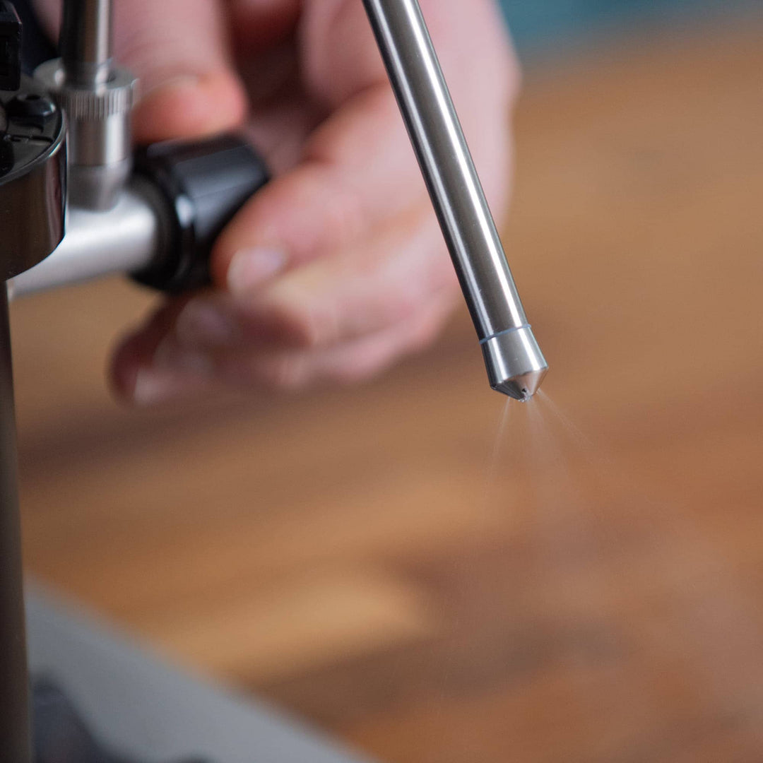 Flair Wizard Steamer Dampflanze mit Düse beim Abdampfen – Coffee Coaching Club 7