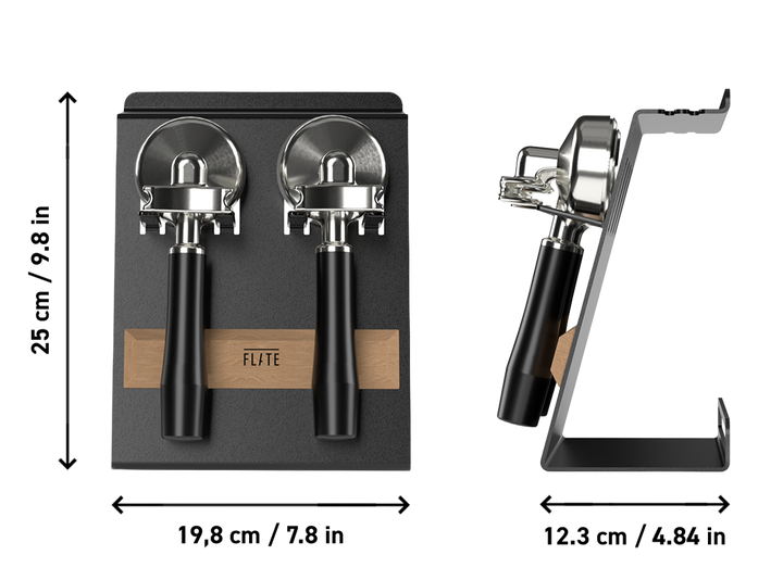 Flate Barista Station Mini dimension drawing 25 × 19.8 × 12.3 cm – Coffee Coaching Club 8