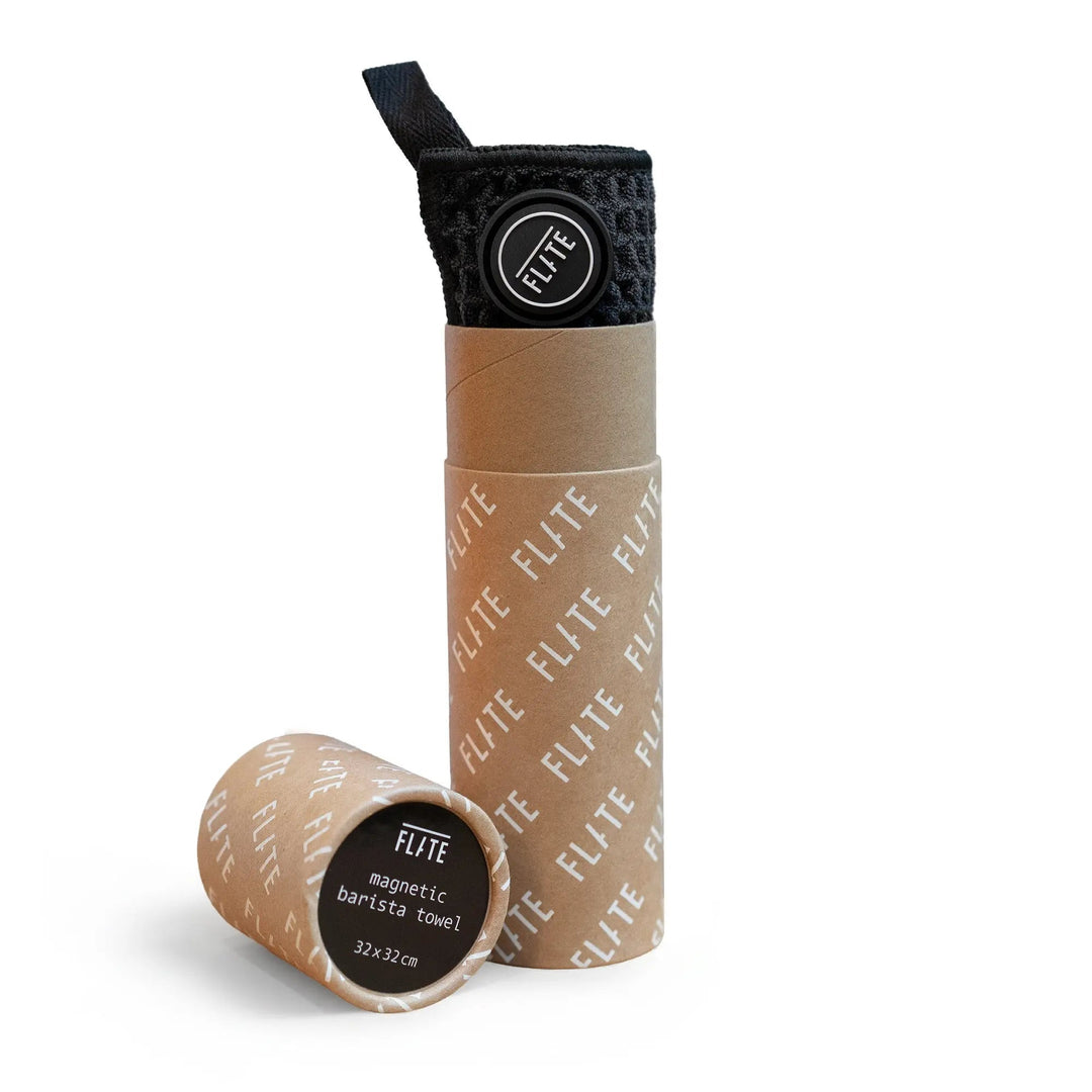Flate Magnetic Barista Towel mit Kartonröhren-Verpackung – Coffee Coaching Club 7