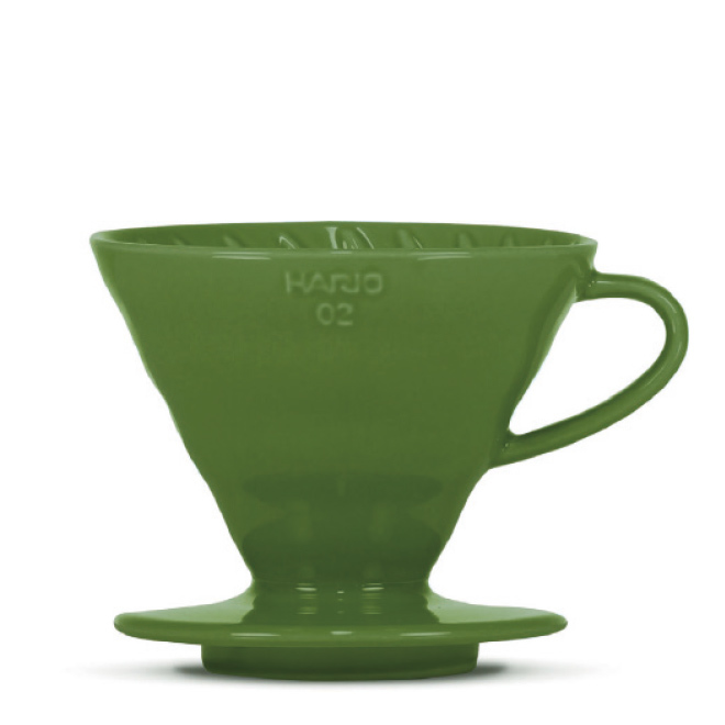 HARIO V60 Filterhalter Porzellan 3-4 Port in Dunkelgrün – Coffee Coaching Club