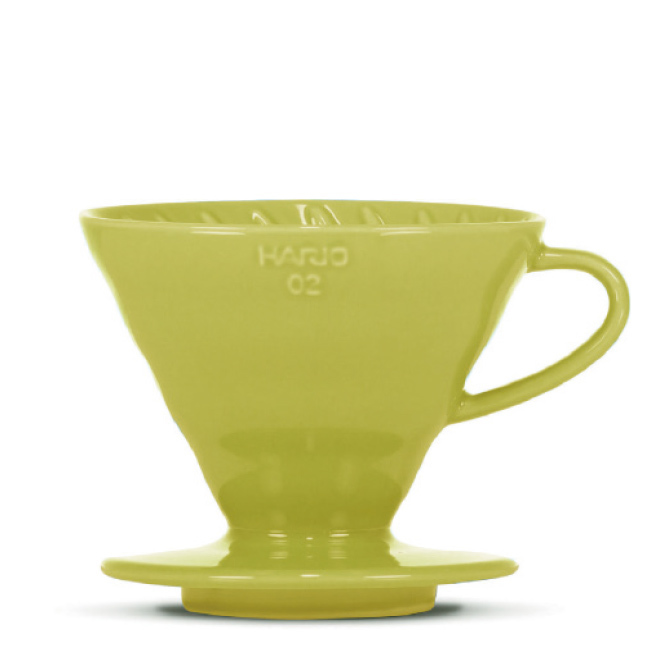HARIO V60 Filterhalter Porzellan 3-4 Port in Hellgrün – Coffee Coaching Club