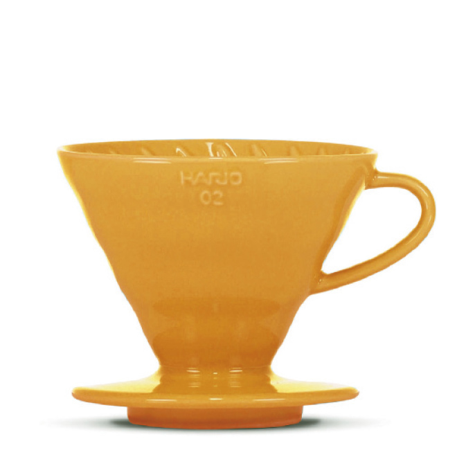 HARIO V60 Filterhalter Porzellan 3-4 Port in Orange – Coffee Coaching Club