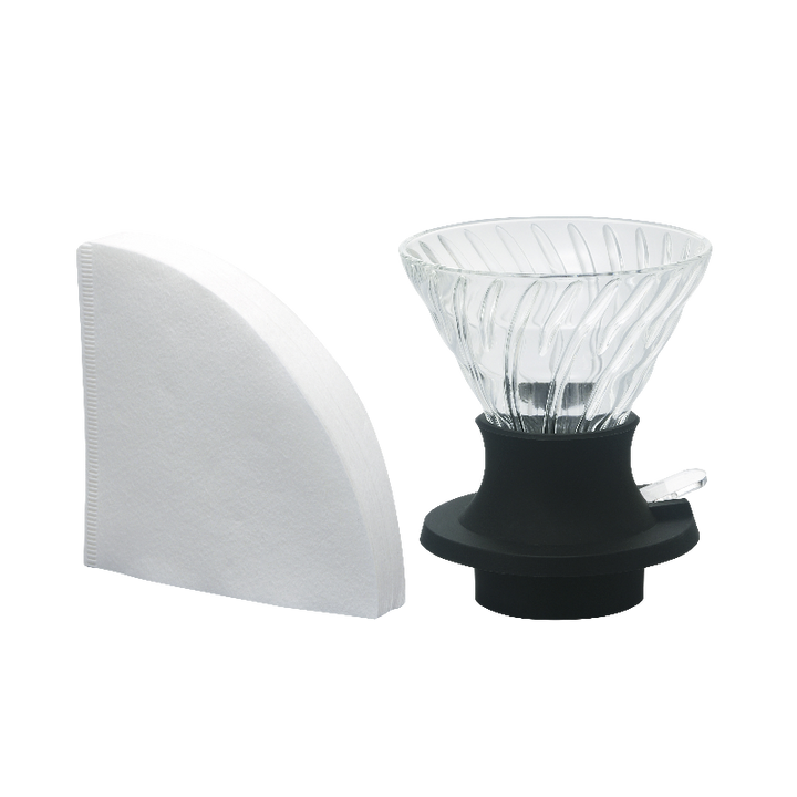 Hario V60 Switch Glas 02 mit V60 Filterpapier – Coffee Coaching Club 31