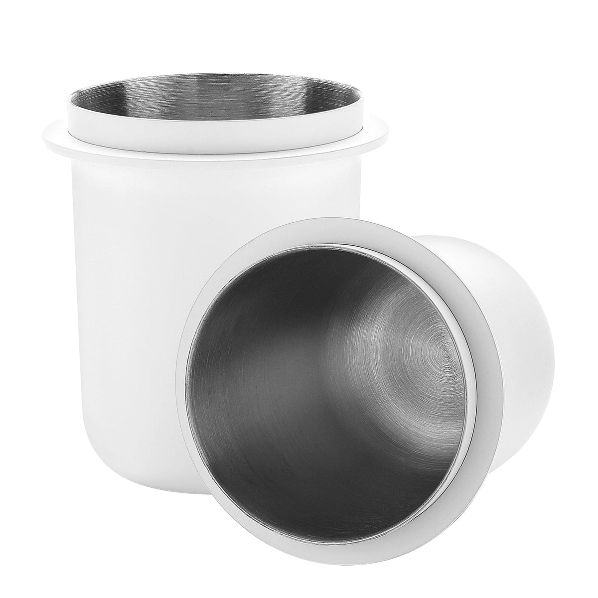 Normcore Dosing Cup Tall Weiss aus 304-Edelstahl – Coffee Coaching Club 1