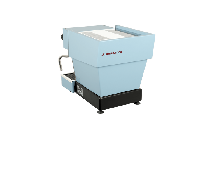 La Marzocco Linea Micra in Hellblau – Rückansicht – Coffee Coaching Club