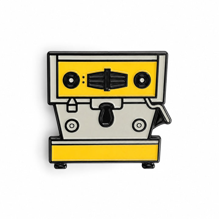 La Marzocco Pin Machine à espresso Jaune, face avant – Coffee Coaching Club 2