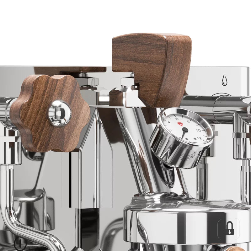 Lelit Bianca V3 Paddle und Drehknopf aus Nussbaum mit Brühgruppen-Manometer – Coffee Coaching Club 7
