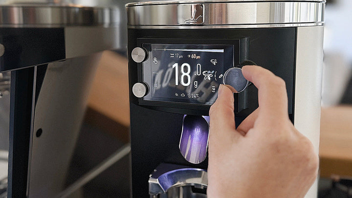 Mahlkönig E65W GbS Display mit Bedienung per Drehknopf – Coffee Coaching Club 7
