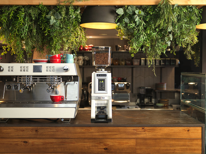 Markibar IZAGA KEY Weiss auf der Theke eines Cafés – Coffee Coaching Club 12